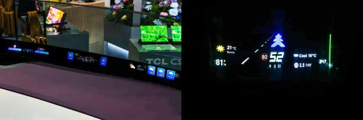 TCL ecrã automóvel interior