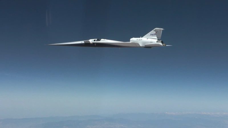 X-59 da NASA em voo supersónico