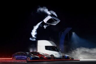 Tesla Roadster voador